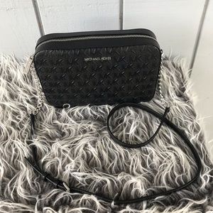 NWT MK Jet Set Large Debossed Crossbody bag